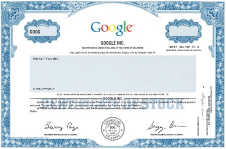 Google Aktie - Foto der Google Aktie
