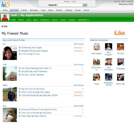 OpenSocial API im Einsatz im HI5 Social Network