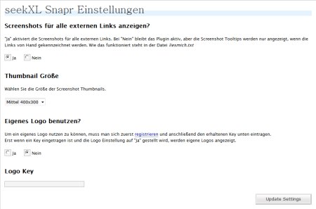 seekXL snapr - kostenloser Capture und Screenshot Service