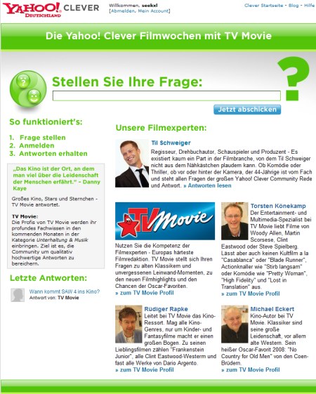 Yahoo Clever Filmwochen Special mit Til Schweiger und den TV Movie Experten