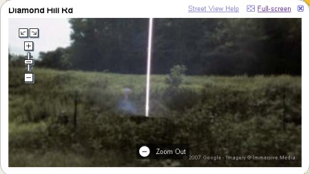 E.T. deutlicher zu erkennen, vergrössert man sich den Street View Ausschnitt