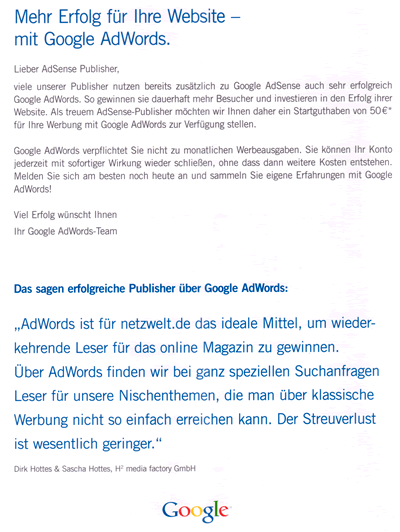 Google Gutschein-Codes - Mehr Erfolg für Ihre Webseite