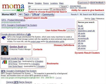 MOMA - Google Intranet Suchmaschine