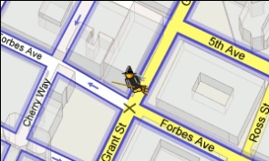 Halloween Hexe als Google Maps StreetView Männchen