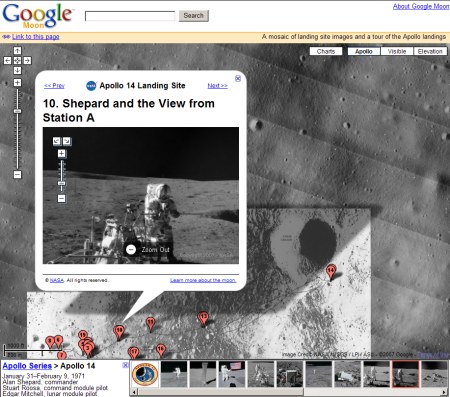 Google Mond Google Moon Maps im neuen Design Suchmaschinen Blog