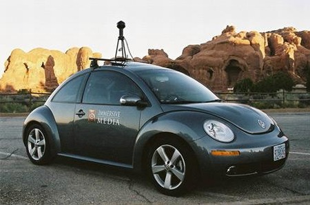 Google Autos - VW New Beetle als Google StreetView Car