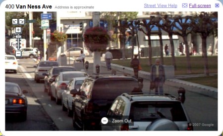 Google Maps Streetview Ansicht von San Francisco in maximaler Zoomstufe