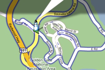 Schneemann als Google Maps StreetView Männchen