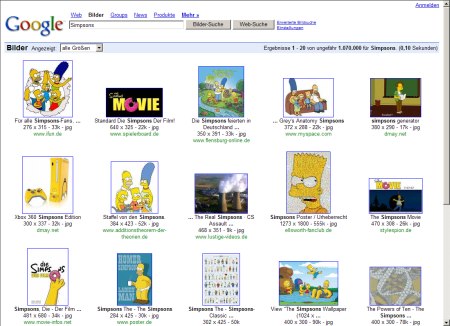 Simpsons Bilder Suche in Google Images