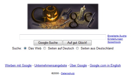 Google Doodle zu Halloween