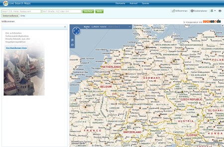 Microsoft Live Search Maps für Deutschland