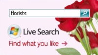 Microsoft mit Blumen als voreingestellte Suche