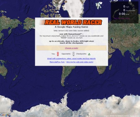 Google Maps Autorennen: Real World Racer