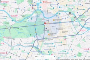 Reisedauer: Die blaue Fläche in Google Maps