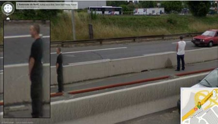 Notgeschäft auf der Autobahn - Google Street View ist immer dabei und bietet Dir auch verschiedene Perspektiven zur Ansicht