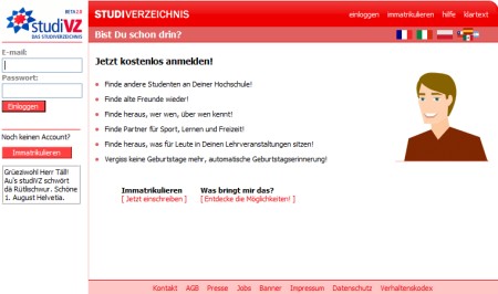 studiVZ - Das Studenten Netzwerk