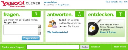 Yahoo! Clever - Fragen-Antwort-Plattform